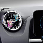 Bling Butterfly Car Air Vent Clip, Cute Rhinestone Air Freshener Clip, Glam SUV Outlet Vent Decorations, Charm Car Inter Decor Accessories for Girls Women (2Pink + 2Blue)