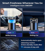 Smart Car Air Fresheners, Ambient Light & Mist Fragrance, Auto On/Off Car Air Freshener Diffuser, Adjustable Intensity, Lasts 6 Months, Built-in Battery, Premium Scents Refill X2 - Sakura