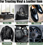 Leather Recoloring Balm, Leather & Vinyl Color Restorer Conditioner – Repairs Faded & Scratched Leather Color