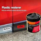 Car Interior Plastic Restorer Black, 5.3 Oz Car Trim Restorer with Sponge Applicator, Long-Lasting Waterproof Formula to Restore Faded Plastic & Rubber for Automotive