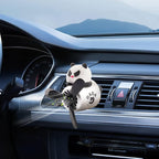 Car Air Freshener Cute Cartoon Panda Bear Pilot Car Diffuser Rotating Propeller Automotive Air Outlet Fan Creative Car Perfume Decoration Cool Car Accessories