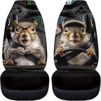 Funny Hamster Car Seat Cover Front Seats Only,Anti-Slip Driver Seat Cover Lightweight Vehicle Cushion Seat Cover Set for SUV Sedan Trucks Vans