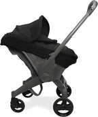 Little Unicorn Winter Car Seat Cover | Premium Insulated Fabric | Universal Fit & Easy to Install | Travel Bag Included (Black)