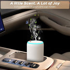 Portable Waterless Essential Oil Diffuser Starter Kit with 7 Lights for Home Car and Office, Compact Scent Diffusers Includes 2 x 20mL Hotel Scent Oils, A Gift Idea for Parents and Friends