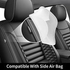 Fit Tucson Car Seat Covers for Hyundai Tucson 2010-2024 2025 2026 - Upgraded Premium Waterproof & Breathable Leather, Airbag Compatible, All-Weather Seat Cushion Protector (Full Set, Black)