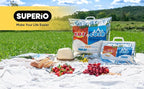 Superio Hot and Cold Insulated Bags for Food Delivery, Grocery Shopping Bags, Food Storage for Hot and Frozen Food for Travel, Disposable Cooler Bag, Reinforced Thermal Lunch Bag (6, 15.5"x13")