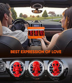 Skull Car Air Freshener Vent Clips, Goth Decor Interior, Gothic Halloween Cool Decoration Horror Skeleton Dashboard Accessories Spooky, Cute Funny Gifts for Men Women