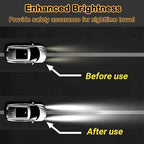 Headlight Restoration Kit with Ceramic Coating – Headlight Lens Cleaner to Remove Yellowing, Haze & Oxidation, Restore Headlight Clarity, Improve Night Visibility, Long-Lasting Protection-180ml
