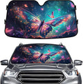 GENANY Colorful Butterfly Windshield Sun Shade for Car SUV Truck (55x30 inches),Sun Shade Windshield, Shades for Windows, Protector Blocks UV, Car Decor