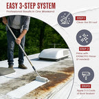 RV Roof Sealant - Professional Flexible Waterproof RV Roof Coating Solar Reflective White Paint for Rubber EPDM TPO Fiberglass Aluminum Camper, Trailer, RV Repair (5 Gallon)