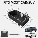 Upgraded Durable Hard Bottom Dog Car Seat Cover with EPE Sponge Cushion,Foldable Dog Rear Seat Protector,Waterproof Dog Hammock for Car, Seamless Dogs Back Seat Extender for Car SUV Truck(L)