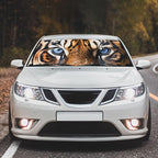 Socira Tiger Eye Car Window Shades Windshield Sun Shade Umbrella Foldable Tiger Sunshade for Front Window Auto Windshield Sunshade Covers Car Accessories 57'' X 30''