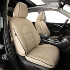EKR Camry Seat Covers for Toyota Camry XSE,XLE 2025 2026 Waterproof Leather Car Seat Cover Full Set for Trucks SUV-Faux Leather (Beige)
