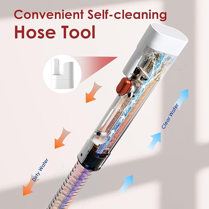 Portable Upholstery and Carpet Cleaner Machine, 15Kpa Spot Cleaner Deep Cleans Pet Stains, Couch Cleaner with 3 Tools and Self-Cleaning System for Area Rugs, Furniture, Stair, Car, Red