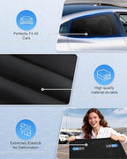 Car Window Shades(2 Pack)-Side Window Sun Shades, UV Protection Breathable Spandex Baby Window Covers, Universal Fit Most of Cars, Protect Privacy for Family (31.5" x47.2) Black