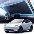 2026 Upgraded Nmoiss Car Windshield Sun Shade [Dot Matrix Reflective Coating] Extended Edge No Light Leakage Design Cooling Protect Car Interior from UV Damage Medium