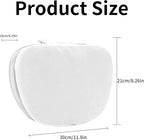 Car Headrest Pillow for Driving, Dual-Sided Leather Design Neck Pillow, Breathable Softness Neck Support, Universal Fit Head Rest Travel Pillow, White, 2 Pack