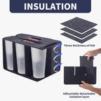 6 Cup Drink Carrier with Handle, Reusable Insulated Drink Caddy Drink Holder for Car, Folding Portable Coffee Cup Holder Bag for Travel and Delivery