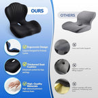 Office Chair Cushion for Tailbone & Back Pain Relief, Strong Lumbar Support Ergonomic Cushions, Comfortable Memory Foam Cushion for Pain Relief, Suitable for Office Chairs, Home Chairs, Car