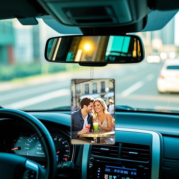 2 PCS Custom Air Fresheners with Picture,Personalized Double Sided Photo Air Freshener for Car with Scents Freshener, Customized Face Air Freshener Car Wardrobe Bathroom Hanging Ornaments