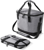 CleverMade Collapsible Insulated Cooler Bag – Leakproof Soft Cooler for Beach, Travel, Car – Bottle Opener