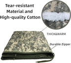 Camo Poncho Liner, Army Blanket, Military Sleeping Bag, with A Compression Carrying Bag, for Traveling, Hiking, Camping, Outdoor Survival, Car Blanket