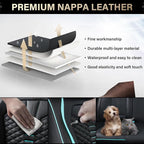 Coverado Seat Covers, Car Seat Cover Front Seats, 2 Pack Universal Seat Covers for Cars, Nappa Leather Waterproof Seat Cover, Car Seat Protectors, Front Seat Cover Fit for Most Cars, Black&Blue
