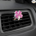 4 pcs Cute Car Vent Clips Car Air Fresheners Vents Clips Glistering Crystals Air Freshener Clip Charm Car Inter Decor Cute Accessories for Women Girls (Pink four-leaf clover air outlet)