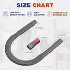 Sealegend Dryer Vent Cleaner Kit Compatible with Dyson Dryer Lint Vacuum Attachment Removes Deep Lint Adapter Compatible with Dyson V7 V8 V10 V11 V12 V15 etc Cordless Vacuum Cleaner Accessories