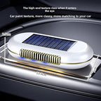 Solar-Powered Car Air Purifier with USB Charging & Ozone Odor Elimination - Portable HEPA Filter-Free Ionizer for Pet Odors, VOCs - Compact, Silent, Best for Car Use (8820 white)