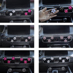 Daisy Car Decoration Flower Air Vent Clip, Colorful Car Accessories for Women Interior, Cute Set (Black, Pink, White)