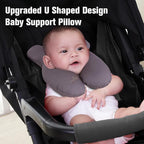 KAKIBLIN Baby Travel Pillow, Upgraded Baby Neck Pillow for Car Seat, Head Support Pillow for Car Seat, Stroller, Pushchair, Grey