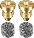 2 Pieces 1.1 mm Orifice Foam Cannon and 2 Pieces Foam Maker, Universal Brass Thread Nozzle Tips and Mesh Filter for Snow Foam Lance, Tool Daily Foam Cannon