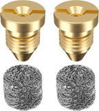 2 Pieces 1.1 mm Orifice Foam Cannon and 2 Pieces Foam Maker, Universal Brass Thread Nozzle Tips and Mesh Filter for Snow Foam Lance, Tool Daily Foam Cannon
