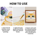 Diamond Painting Sealer, 200ML Clear Glue for Diamond Art, Quick-Drying Adhesive with Glossy Finish, Dustproof & Waterproof Protection, Shine Effect Conserver, with Silicone Brush (6.8 fl oz)