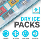 Nice Packs Reusable Dry Ice Packs for Coolers, Lunch Boxes, Frozen Food Shipping - Flexible and Long Lasting (15 Extra Large Sheets)