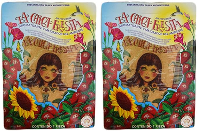 cf-2 2X La Chica Fresita Automotive Air Freshener, Strawberry, 2 Piece