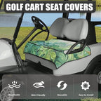 Biyejit Golf Cart Seat Covers with 4 Pockets Golf Cart Seat Towel Blanket Fits 2-Seat Golf Carts, Golf Cart Accessories