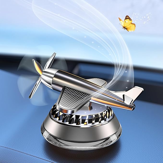 Car Air Freshener, Solar Energy Rotating Diffuser, Long Lasting, Gray-Westin Scent