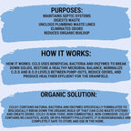 Septic Tank and Cesspool Treatment Additive/Organic Enzyme Producing Bacteria/Non-toxic/Non-Hazardous/Non-Corrosive (1-Gallon)