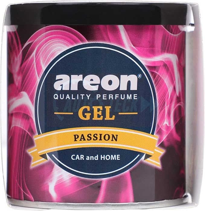 AREON GCK07 Car Perfume GEL Air Freshener Long Lasting Scent for Car or Home Odor Eliminator - PASSION