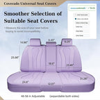 Coverado Purple Car Seat Covers, Back Car Seat Cover, Leather Seat Cover, 3-Pieces Car Seat Cushion, Luxury Seat Cover Seat Protector Universal Fit Most Cars Trucks SUV