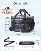 TOURIT Soft Sided Cooler Bag Insulated 48/60 Cans, Large Collapsible & Leakproof Ice Chest for Picnic, Beach, Camping, Travel