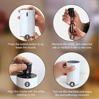 Waterless Essential Oil Diffuser Aromatherapy Scent Diffusers for Home Large Room, Bedroom, Car, Office, Desk, Battery Operated Mini Portable Air Freshener (White-2)