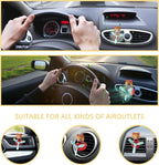 Car Air Fresheners Cute Cartoon Fox Pilot Car Diffuser Rotating Propeller Automotive Air Outlet Fan Creative Car Perfume Decoration Funny Car Interior Accessories