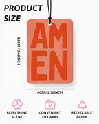 Christian Car Air Freshener 4 Pcs Coconut Scented, Inspirational Christian Car Accessories Mirror Decor for Women, Religious Bible Verse Hanging Air Freshener for Cars Closet Drawer Books