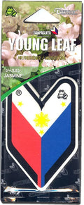 Treefrog Hanging Air Freshener Wakaba Badge Philippine Flag Single Pack - Jasmine