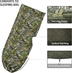 Poncho Liner Hoodie with Pocket Insulated Military Sleeping Bag Water Resistant for Outdoor Camping Travel Survival Hunting Car Emergency