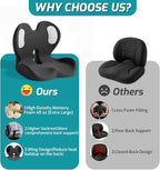 Ergonomic Seat Cushion,Office Chair Cushion with Lumbar Support Pillow,Car Orthopedic Seat Cushions,Designed for Sciatica,Tailbone,Back Pain Relief,for Office,Car,Truck,Home,Desk Chair
