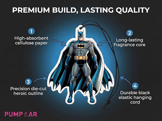 PumpCar 2 pieces bat double-sided hanging cartoon cherry-scented funny car air freshener Cool hanging for rearview mirror Car Interior Accessories Gifts